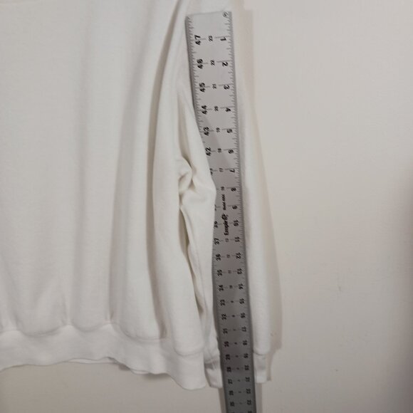 Perfect Moment, Ski Wear, XL "Misty" Sweatshirt, White Terry, Relaxed Silhouette - Picture 9 of 12